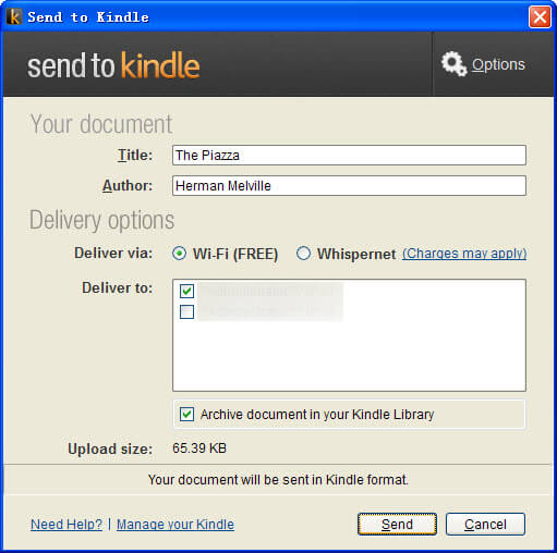 Send to Kindle